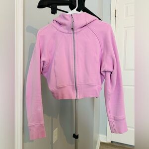 lululemon Scuba Full-Zip Cropped Hoodie VITP 8 Vita Pink